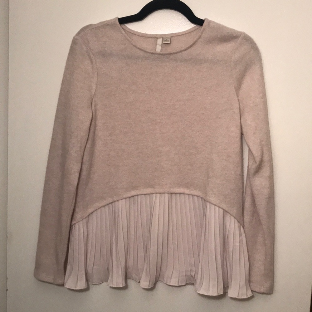 LC Lauren Conrad ruffle hem soft sweater